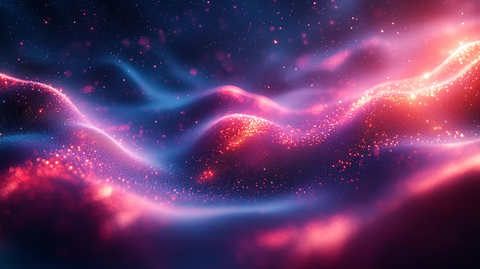 蓝粉数码交织背景