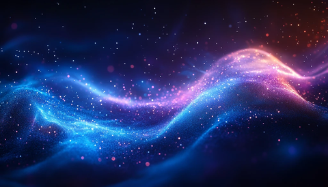 蓝光线条紫边背景