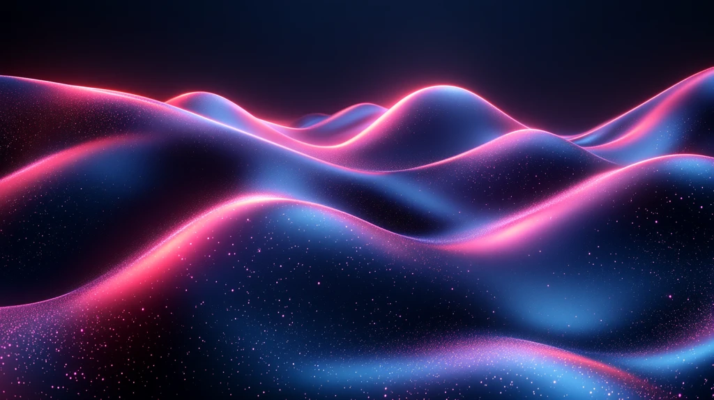 蓝底粉白圆线设计