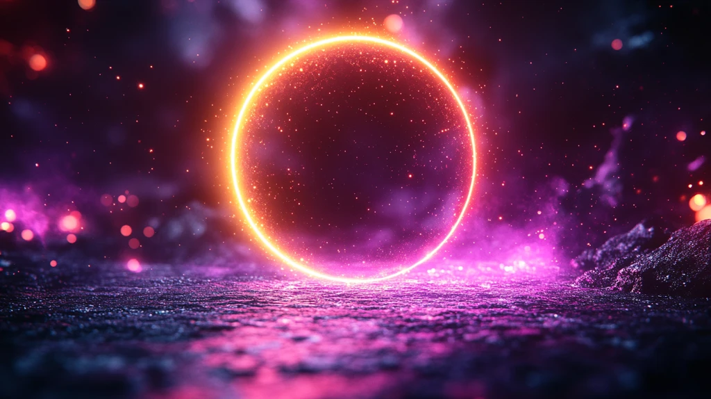 黑底霓虹光效设计