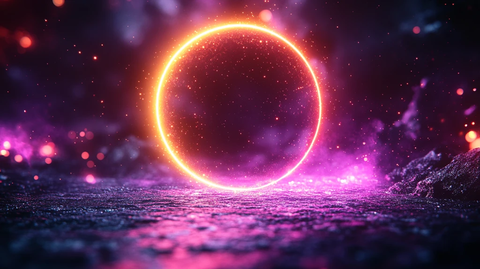 黑底霓虹光效设计