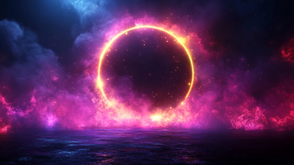 黑底霓虹光效设计