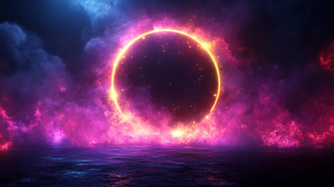 黑底霓虹光效设计