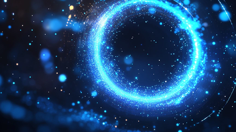 蓝色网络圆环背景