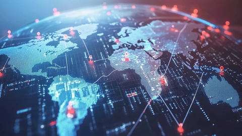 数据点连接地图