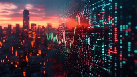 股市涨跌示意图