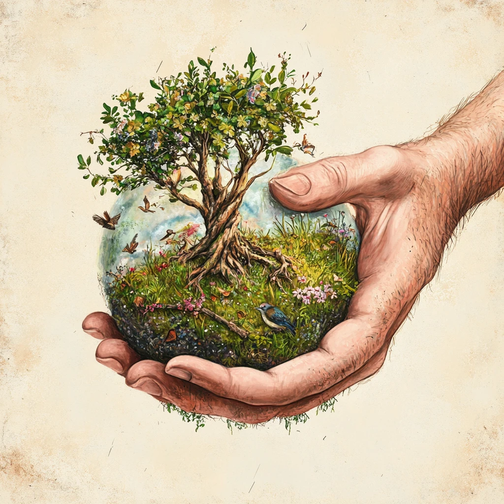 保护自然环境插画