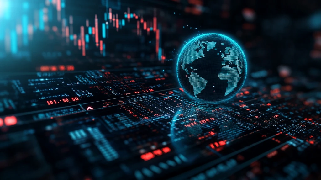 地球坐落硬币堆