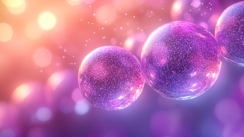 紫色渐变液中颗粒