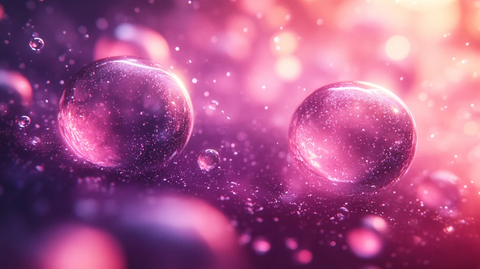 紫色渐变液中颗粒