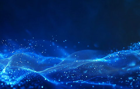 蓝色科技粒子背景