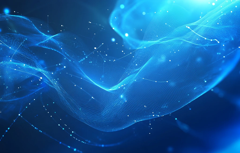 蓝色科技粒子背景