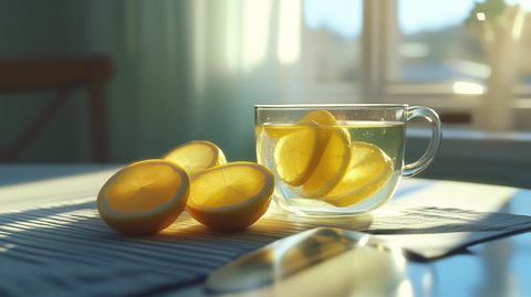 柠檬切片早餐桌